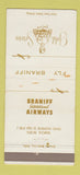 Matchbook Cover - Braniff Airways airline girlie New York City WEAR 30 Strike