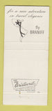 Matchbook Cover - Braniff Airways airline girlie New York City WEAR 30 Strike