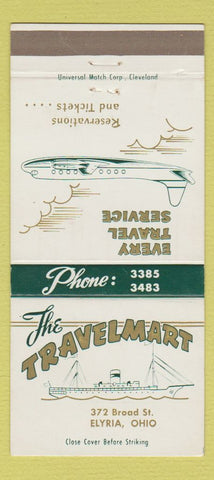 Matchbook Cover - Travelmart Travel Service Elyria OH 30 Strike