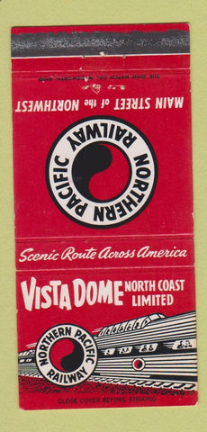 Matchbook Cover - Northern Pacific Railroad Vista Dome 30 Strike