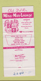 Matchbook Cover - Mira Mar Lounge Havertown PA WEAR 30 Strike