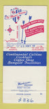 Matchbook Cover - The Manor House Stockton CA 30 Strike