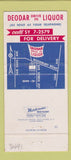 Matchbook Cover - Deodar Liquor Store WEAR 30 Strike