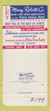 Matchbook Cover - Maury Roberts Nassau Bahamas liquor 30 Strike