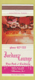 Matchbook Cover - Jordan Lounge Restaurant Allentown PA 30 Strike