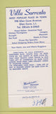 Matchbook Cover - Villa Sorrento Glen Cove LI NY 30 Strike