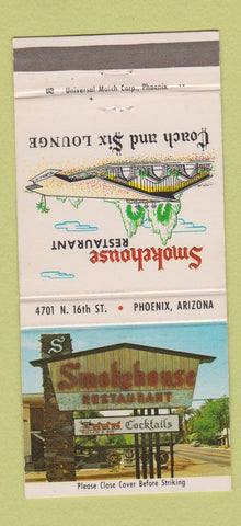Matchbook Cover - Smokehouse Restaurant Phoenix AZ 30 Strike