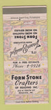 Matchbook Cover - Form Stone Crafter's Reading PA 30 Strike