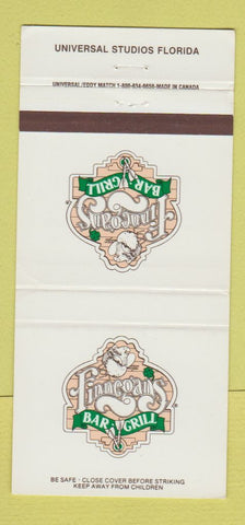 Matchbook Cover - Finnegan's Bar Grill Universal Studios Orlando FL 30 Strike