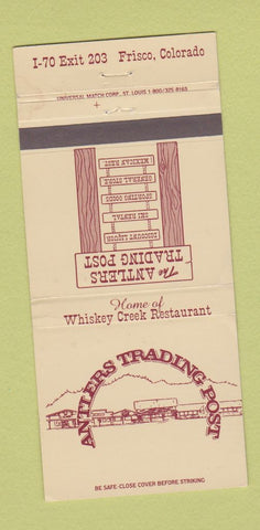 Matchbook Cover - Antlers Trading Post Frisco Colorado WEAR 30 Strike