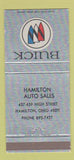 Matchbook Cover - Hamilton Buick OH 30 Strike
