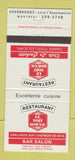 Matchbook Cover - Restaurant Le Toit Rouge Sherbrooke QC 30 Strike