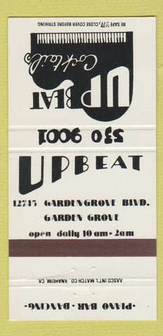 Matchbook Cover - Upbeat Cocktails Garden Grove CA 30 Strike