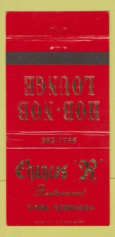 Matchbook Cover - Chances R Restaurant York NE 30 Strike