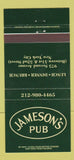 Matchbook Cover - Jameson's Pub New York City 30 Strike