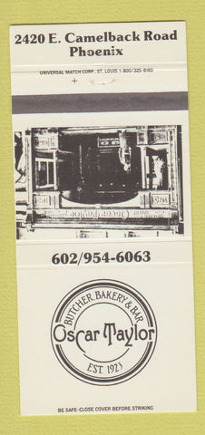 Matchbook Cover - Oscar Taylor Phoenix AZ restaurant 30 Strike
