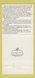 Matchbook Cover - Oscar Taylor Phoenix AZ restaurant 30 Strike