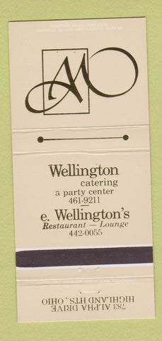 Matchbook Cover - Wellington Catering Restaurant Highland Heights OH 30 Strike
