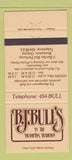 Matchbook Cover - BJ Bull's Brampton ON restaurant 30 Strike