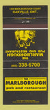 Matchbook Cover - Marlborough Pub Restaurant Oakville ON 30 Strike