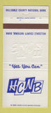 Matchbook Cover - Hillsdale County National Bank MI 30 Strike