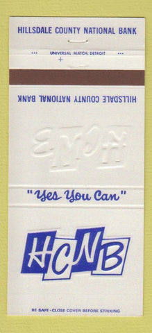 Matchbook Cover - Hillsdale County National Bank MI 30 Strike