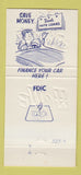 Matchbook Cover - Hillsdale County National Bank MI 30 Strike