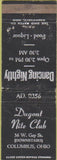 Matchbook Cover - Dugout Nite Club Columbus OH WORN