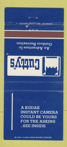 Matchbook Cover - Cutty's Outdoor Recreation 30 Strike