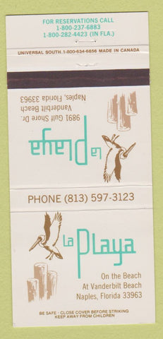 Matchbook Cover - La Playa Naples FL hotel 30 Strike