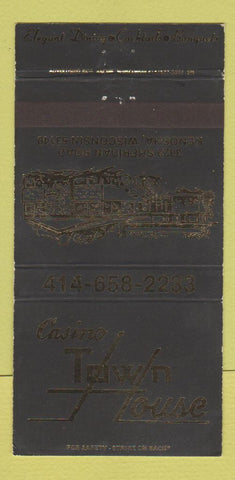 Matchbook Cover - Casino Town House Kenosha WI 30 Strike