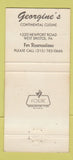 Matchbook Cover - Georgine's Restaurant West Bristol PA 30 Strike