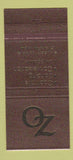 Matchbook Cover - Oz Cocktails Sauget IL 30 Strike
