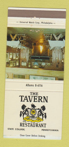 Matchbook Cover - The Tavern Restaurant State College PA 30 Strike