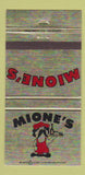 Matchbook Cover - Mione's Newport Beach Long Beach Tustin Colton CA 30 Strike