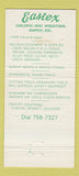 Matchbook Cover - Eastex Welding Industrial Supply Longview TX 30 Strike