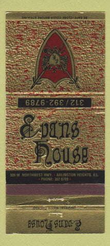 Matchbook Cover - Eavns House Arlington Heights IL 30 Strike