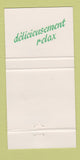 Matchbook Cover - Chaz Restaurant Bar Sillery QC 30 Strike