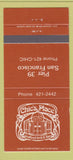 Matchbook Cover - Chic's Place San Francisco CA 30 Strike