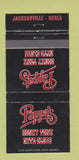 Matchbook Cover - Pappa's Honky Tonk Nite Clubs Jacksonville Ocala FL 30 Strike