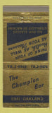 Matchbook Cover - Champion Bar  WEAR 30 Strike