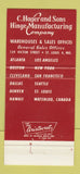 Matchbook Cover - Hager Hinges St Louis MO 30 Strike