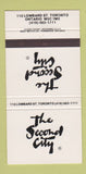 Matchbook Cover - Second City Comedy Club Toronto ON 30 Strike