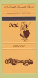 Matchbook Cover - CW Chumley's 30 Strike