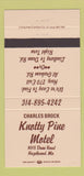 Matchbook Cover - Knotty Pine Motel Hazelwood MO 30 Strike
