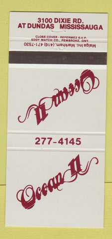Matchbook Cover - Ocean 11 Mississauga ON 30 Strike