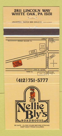 Matchbook Cover - Nellie Bly's Roadhouse White Oak PA 30 Strike