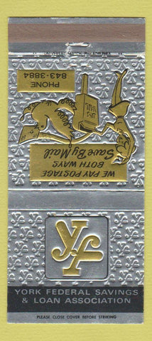 Matchbook Cover - York Federal Savings and Loan PA 30 Strike