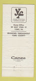 Matchbook Cover - York Federal Savings and Loan PA 30 Strike