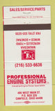 Matchbook Cover - Proffessional Engine Systems Canfield OH 30 Strike